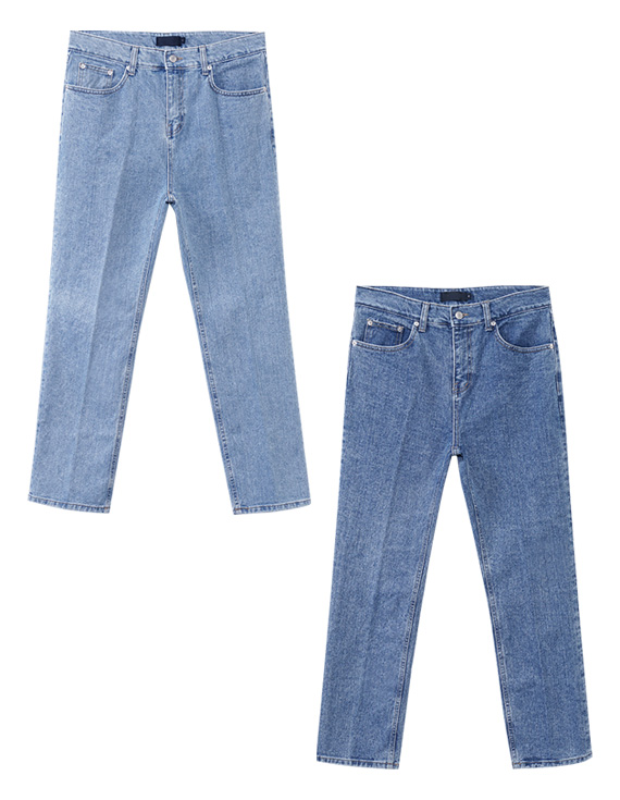 無彈性半寬牛仔褲<br><font style=font-size:11px;color:#595959>小~大(28~32)</font><br>