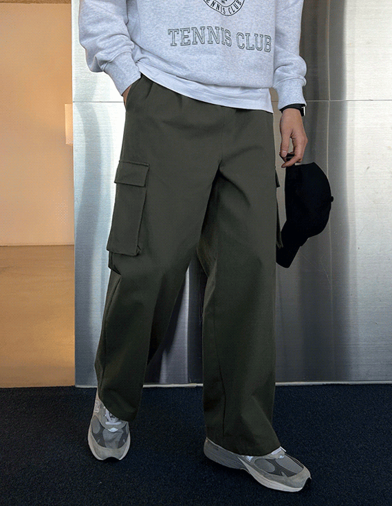 堅固的洗滌布料寬頻褲<br><font style=font-size:11px;color:#595959>M~XL(28-34)</font><br>