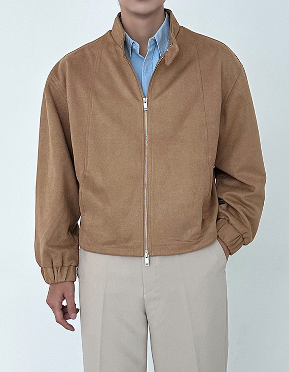 雙扣麂皮騎行外套 30972