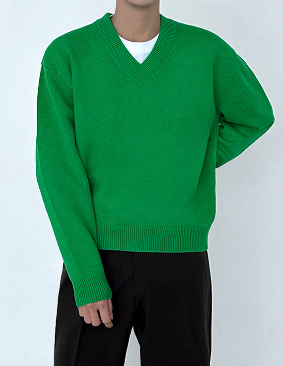 千層V領針織衫 30992