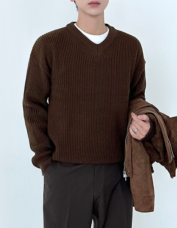 宏偉結構 V 領針織衫 30994