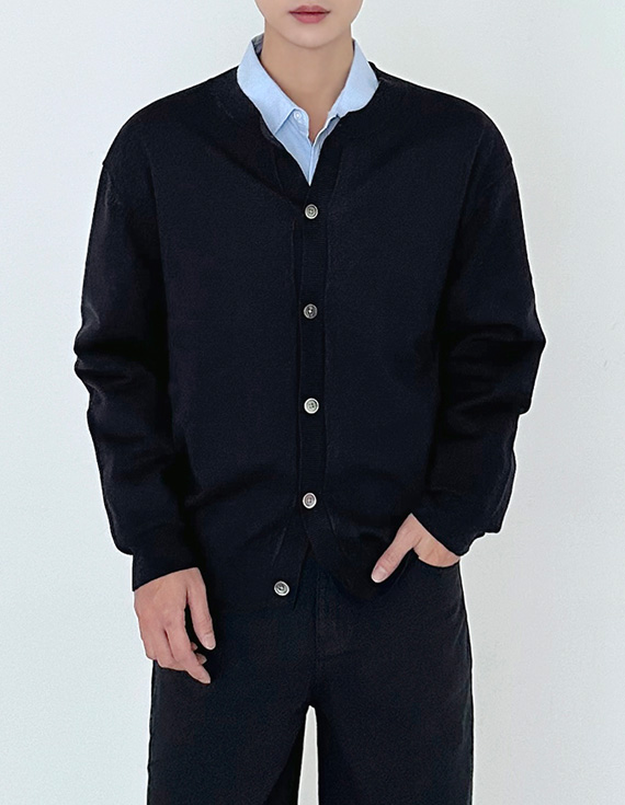 輕薄圓領開襟衫 31018