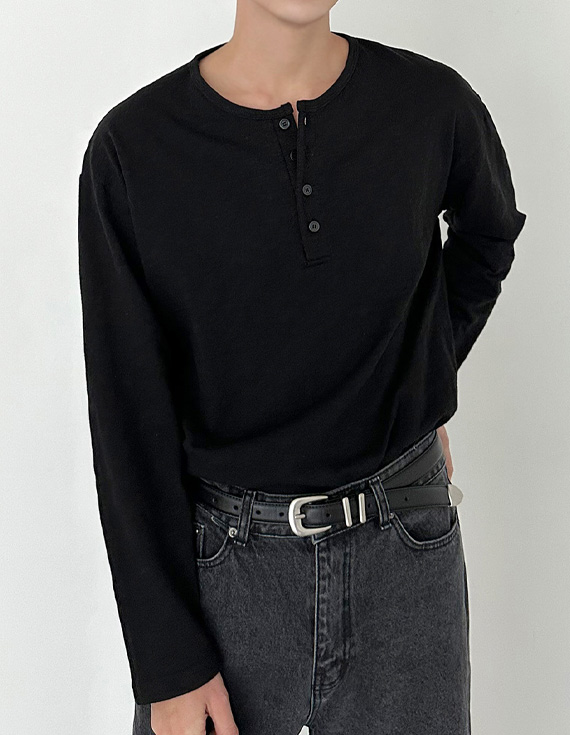 heily 亨利領長袖T卹 31033