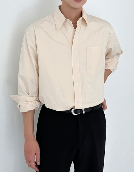 現代棉質休閒襯衫 31095