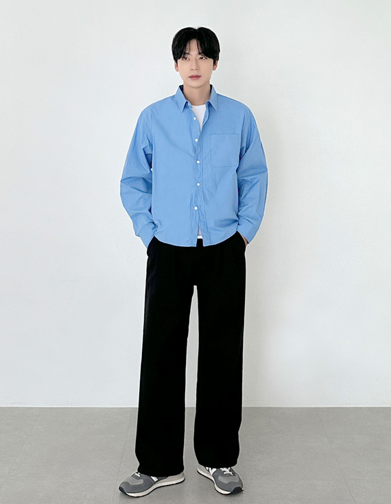 錦鯉高級緻密布料短襯衫 31148