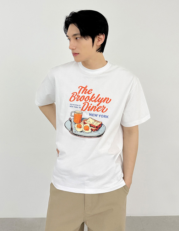 brunch心情印花短袖T卹 31180