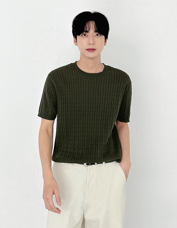 Cable Light Mood 短袖針織衫 31183