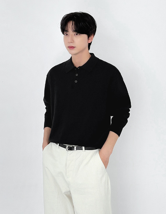 短領口，柔軟針織 31196