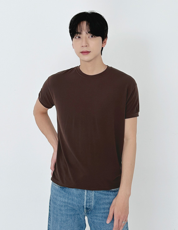 絲綢光滑質感短袖T卹 31202