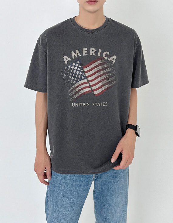 Pigment americana 圖案短袖T卹 31250