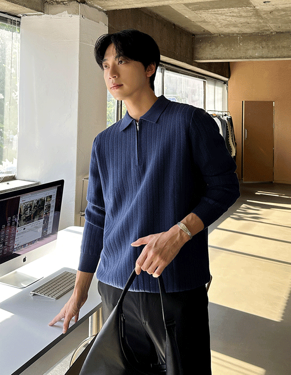 [經典針織衫] Larenwei 翻領針織衫 71443